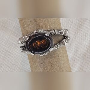 Fire Agate, Silver Ring